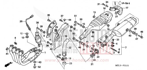 EXHAUST MUFFLER (CBR1000RR6/7) CBR1000RR7 de 2007